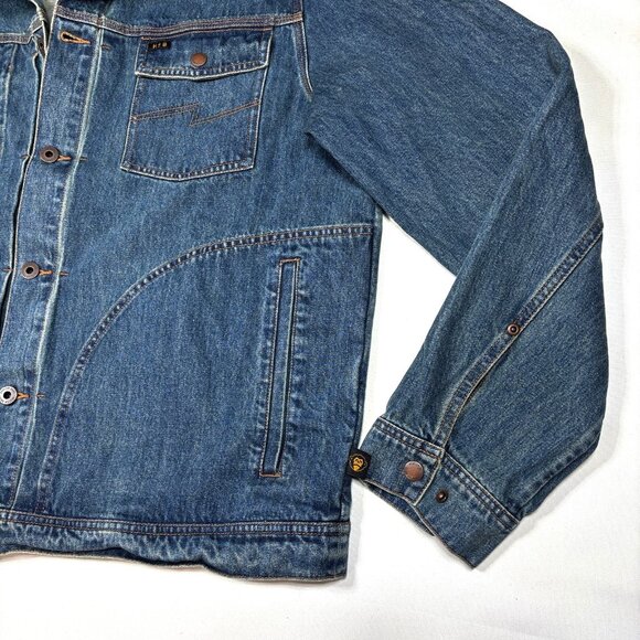 Howler Brothers HB Depot Blue Denim Western Trucker Retro Jean Jacket Mens XL - Picture 2 of 10